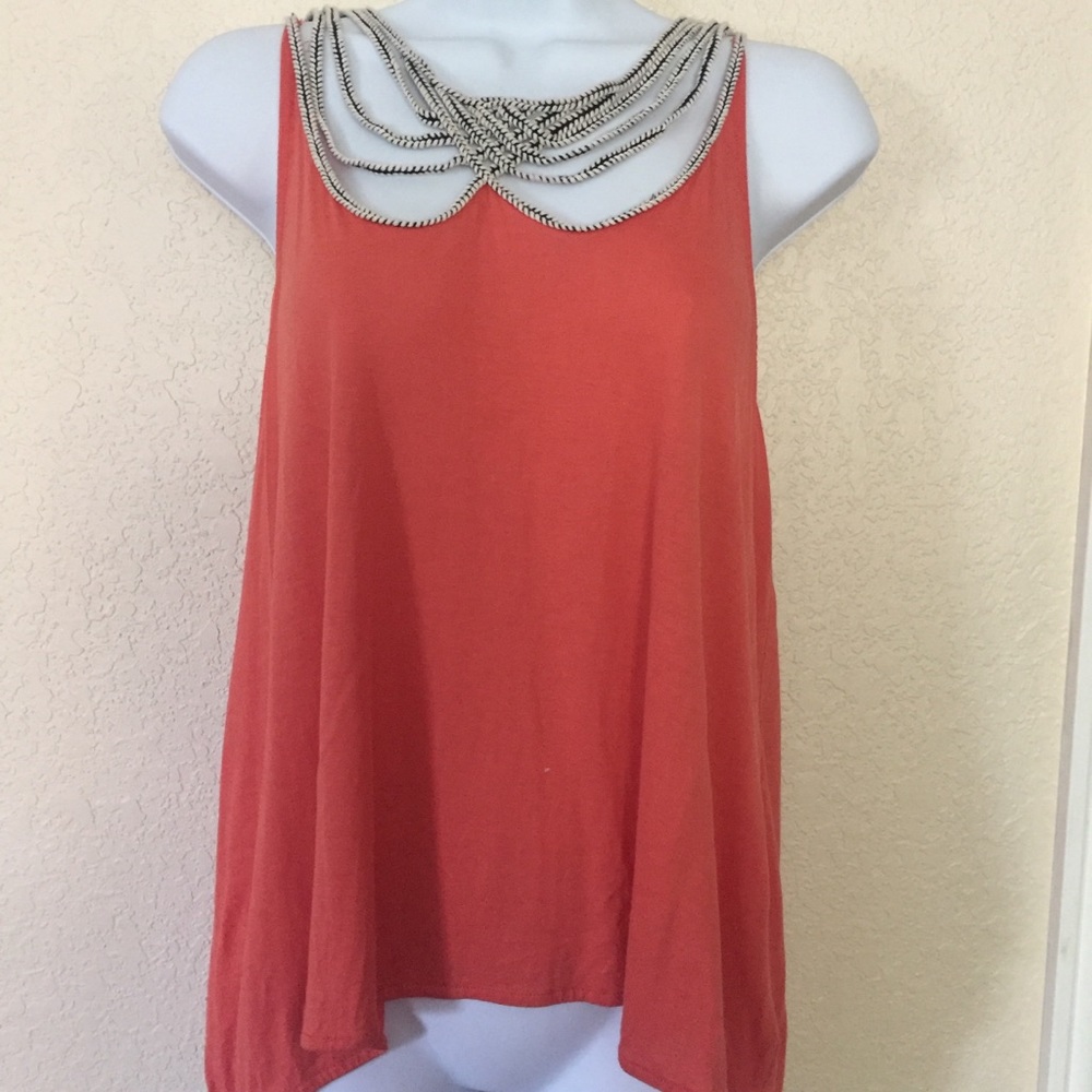 Anthropologie Leifnotes Small Coral Top